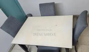 Seti ya Meza ya Kula ya Viti 4 - Nyeupe, Miguu Nyeusi