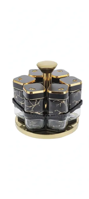 Rotating Spice Rack - Marble Black