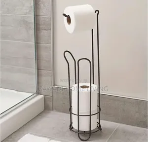 Tissue Stand cha Sakafu - Nyeusi