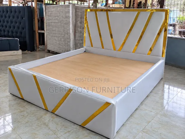 Brand New Luxury 5x6 White Bed Frame - 1