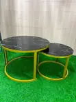Glass Marble Nesting Coffee Table - 2