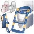 Grey Kids Adjustable Potty Trainer Ladder with Soft Pad - 1
