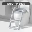 Grey Kids Adjustable Potty Trainer Ladder with Soft Pad - 2