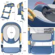Grey Kids Adjustable Potty Trainer Ladder with Soft Pad - 3
