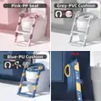 Grey Kids Adjustable Potty Trainer Ladder with Soft Pad - 4