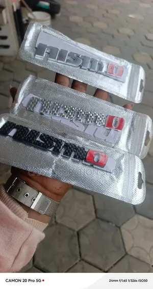 3D Nismo Styling Badges - Silver Carbon Fiber Checked Pattern