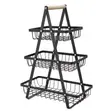 New Arrival Triangular 3 Layer 3 Tier Metallic Mesh Fruit Basket - 1