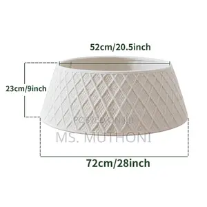 Luxury Plush Christmas Tree Skirt - 72cm White