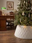 Luxury Plush Christmas Tree Skirt - 72cm White - 3