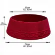 Premium Red Knitted Christmas Tree Skirt - 72cm - 3
