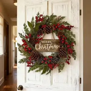 Premium Handmade Christmas Door Wreath - 50cm