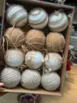 Champagne & Ivory Luxe Christmas Baubles (12pcs, 8cm) - 2