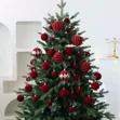36PCS Burgundy Velvet Christmas Bauble Set - 3