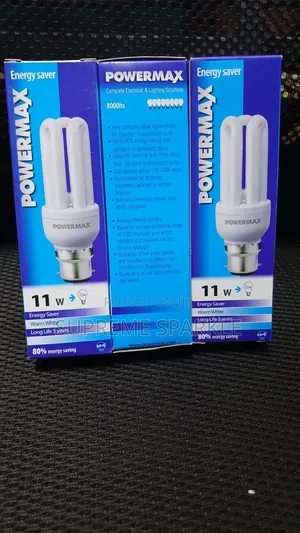Bulb ya Powermax Kuokoa Nishati 11W Nyeupe ya Joto (2U Pin Base)