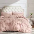 Bowknot Tufted Duvet Cover Set - 3