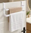 2-Tier Steel Over Cabinet Door Rack Towel Holder - 1