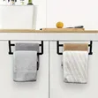 2-Tier Steel Over Cabinet Door Rack Towel Holder - 3