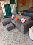 Supercomfy L-Shape Sofa - Dark Brown Textured - 2