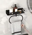Bathroom Towel Rack with Storage Shelf - 1