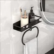 Bathroom Towel Rack with Storage Shelf - 4
