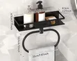 Bathroom Towel Rack with Storage Shelf - 5