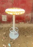 Cocktail Table with White Frame - 1