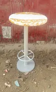 Cocktail Table with White Frame - 2