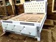 Kitanda cha Lyxury cha Mbao Nyeupe cha 5x6 na Kito cha Kutosha cha Diamond - 2