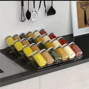 Acrylic Spice Rack Organizer 4pc Set - Clear