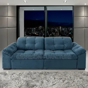 Sofa ya Kifahari ya Samani Nyeusi ya Samani Nyeusi