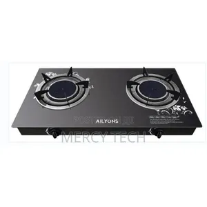 Ailyons Cooker ya 2-Burner ya Kioo cha Gesi na Infrared (GS005A)