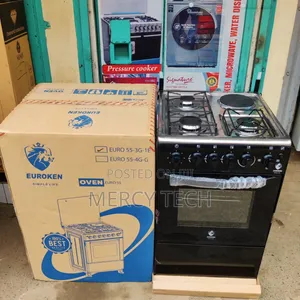 Euroken Standing Cooker 50x55 (3 Gas + 1 Electric Burner)