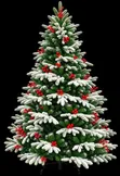 Flocked Christmas Tree with Red Berries - 3