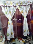 Home Interiors Pazia za Jikoni Zenye Mandhari ya Matunda - Bluu na Maroon - 1