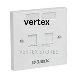 D-Link Dual Faceplate with Shutter & ID Plate - White