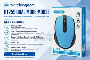 Microkingdom BT259 Dual Mode Mouse Inachajiwa (USB-C)