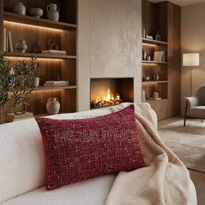 Modern Simple Red Festive Cushion Cover