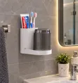 Toothbrush and Toothpaste Holder with Gargle Cup - 2