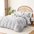 6x7 Bowknot Tufted Duvet Cover Set - 2