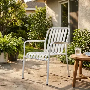 Home Palace Stackable Plastic Garden Chair - White