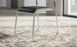 Catalina Visitor Chair - Chrome Base, Black Leather - 5