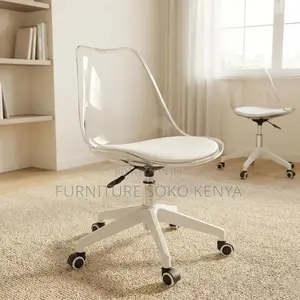 Clear Acrylic Swivel Adjustable Chair