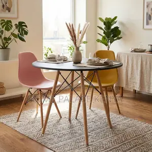 Round MDF Top Dining Table