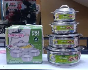 4pcs Happy Home Stainless Steel Hotpots Set