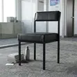 Training Chair | Mid Backrest Visitor Black Seat - 3