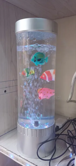 LED Water Bubble Aquarium Column Fish Tank 38cm