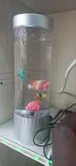 LED Water Bubble Aquarium Column Fish Tank 38cm - 2