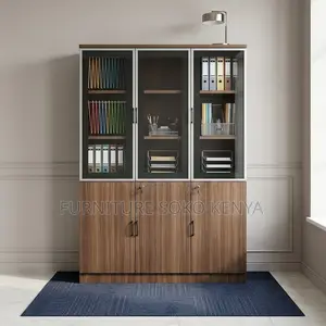 Three-Door Wooden Office Cabinet