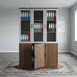 Three-Door Wooden Office Cabinet - 3