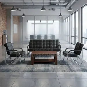 Set ya Sofa ya Ngozi ya Viti 5 vya Ofisi ya Executive
